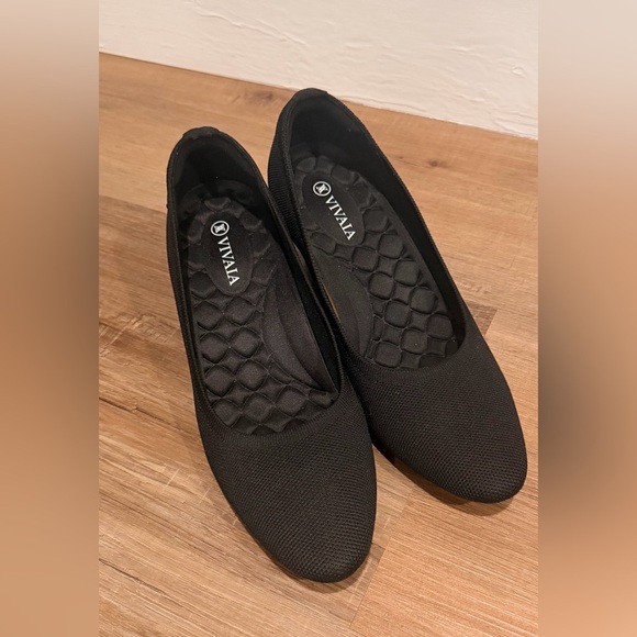 VIVAIA Tamia Wedge Pro Pump Wedge Almond Toe Black Size EU 39/US 8 - Picture 2 of 6